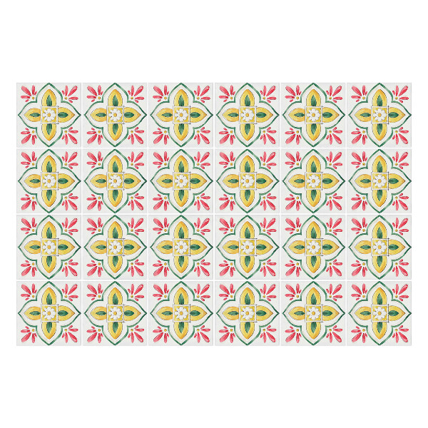 Samolepka na dlaždice Květinové ozdoby v uspořádání