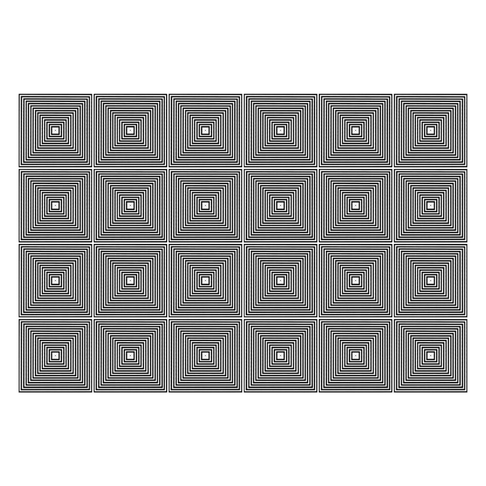 Samolepka na dlaždice Soustředné čtverce