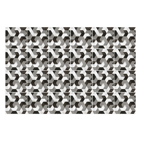 Samolepka na dlaždice Geometrické obrazce ve vazbách