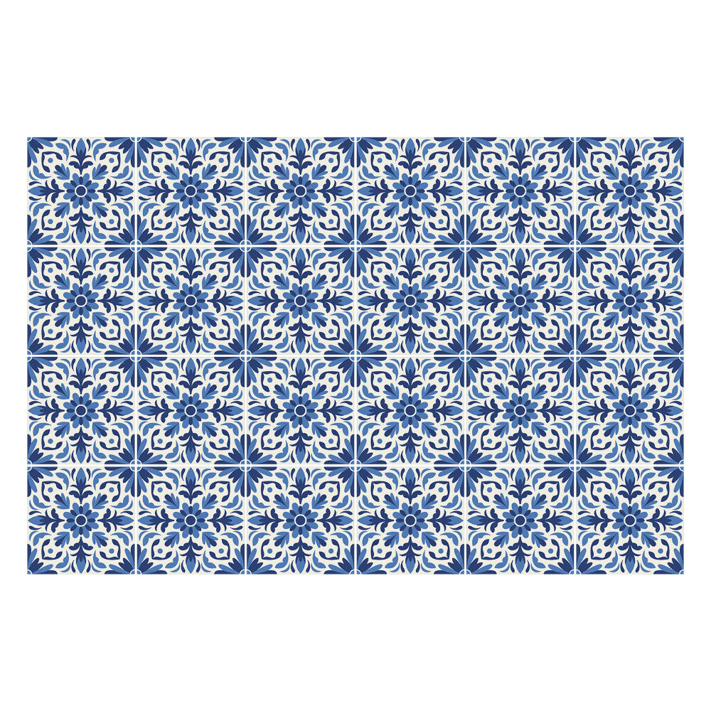 Samolepka na dlaždice Květinový motiv v síťce