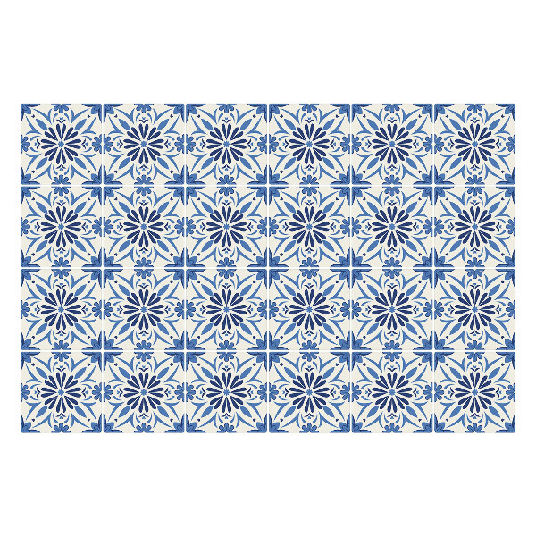 Samolepka na dlaždice Kostkovaný květinový motiv