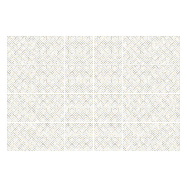 Nálepka na dlaždice Jemné kosočtverce a oválné tvary