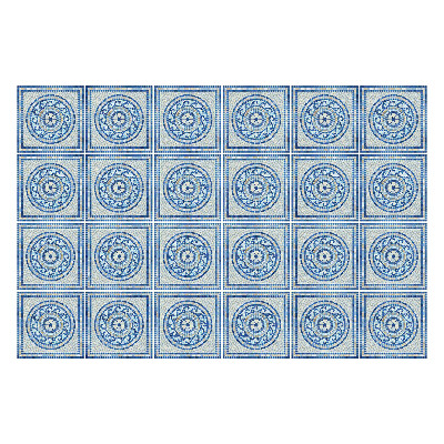 Nálepka na dlaždice Geometrické kruhy v mřížce