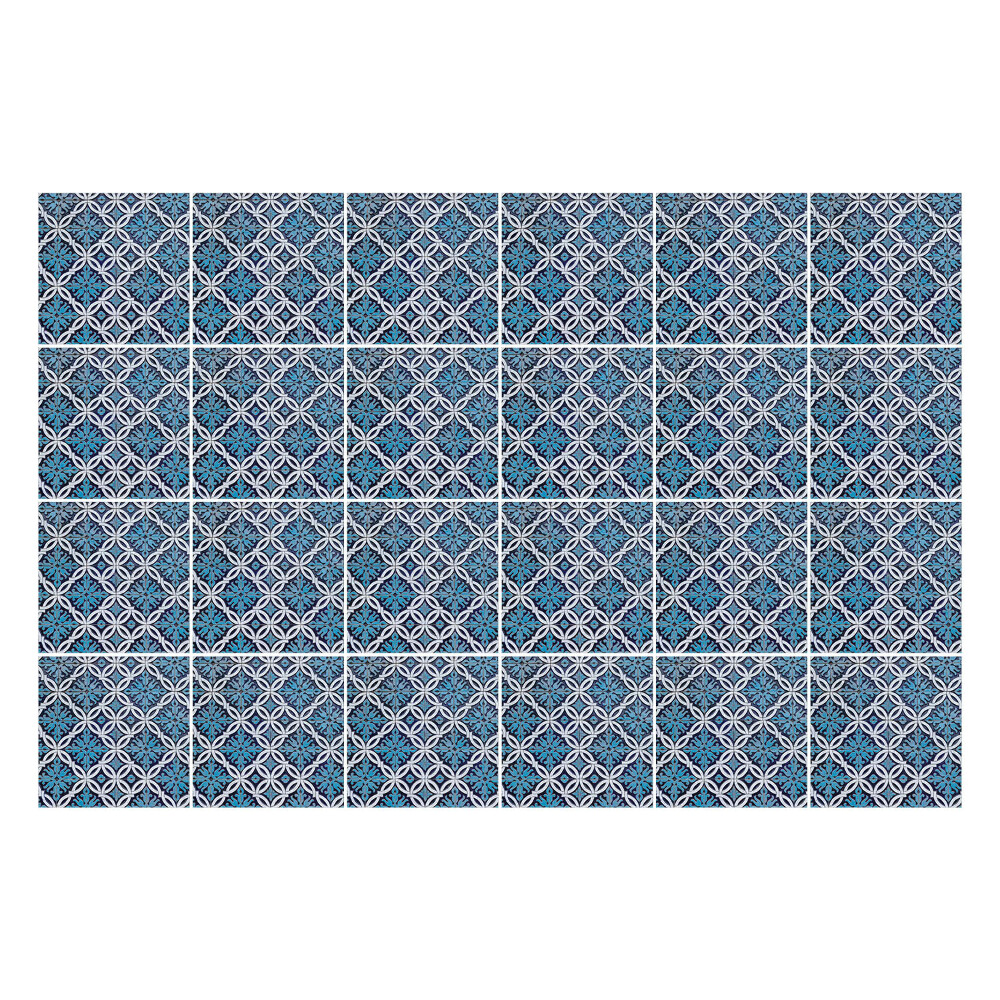 Nálepka na dlaždice Geometrické tvary v mřížce