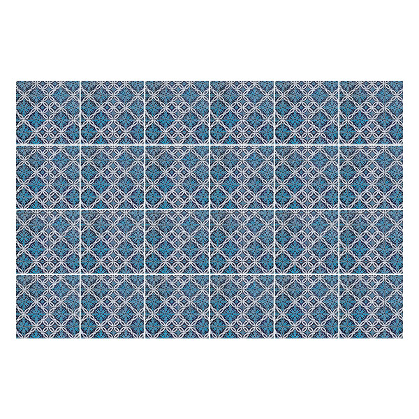 Nálepka na dlaždice Geometrické tvary v mřížce