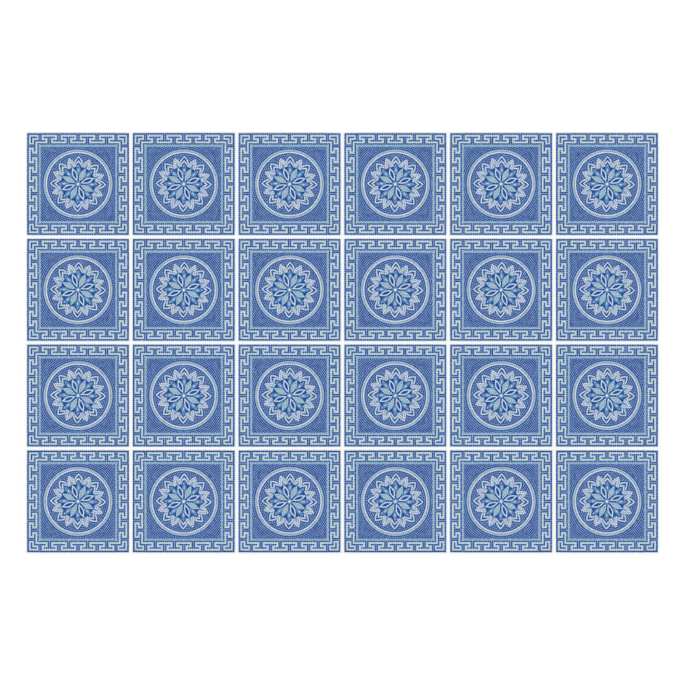 Samolepka na dlaždice Květinový motiv v síťce