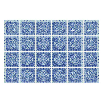 Samolepka na dlaždice Květinový motiv v síťce