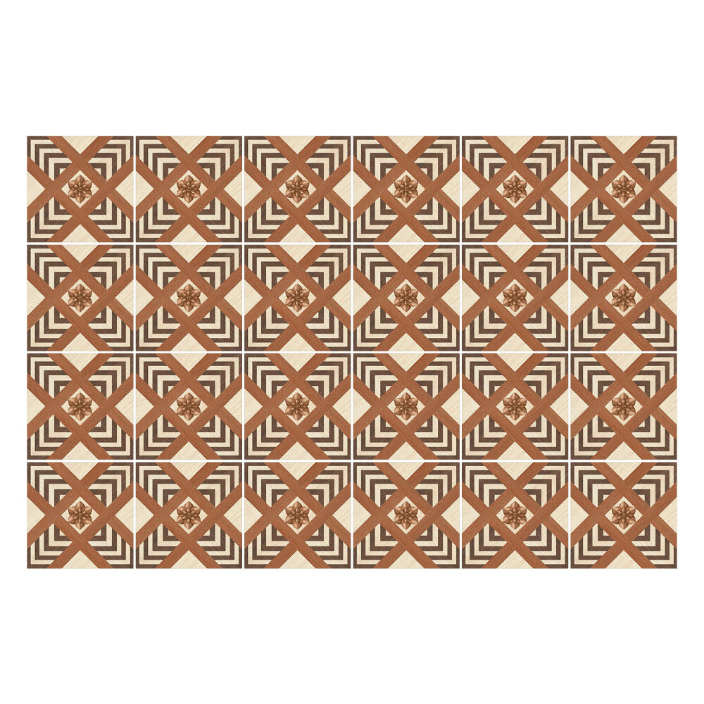 Samolepka na dlaždice Geometrické kosočtverce s rámečky