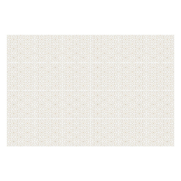 Samolepka na dlaždice Jemné květinové kruhy