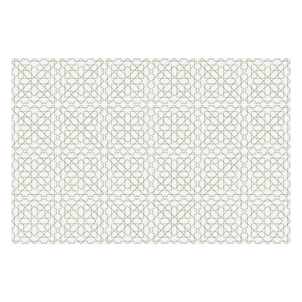 Samolepka na dlaždice Geometrické čtverce v mřížce