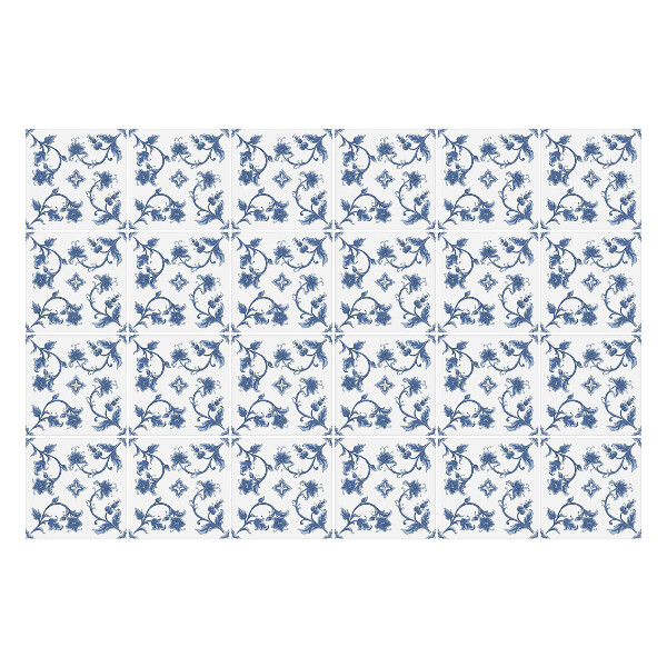 Nálepka na dlaždice Malé květy a listy