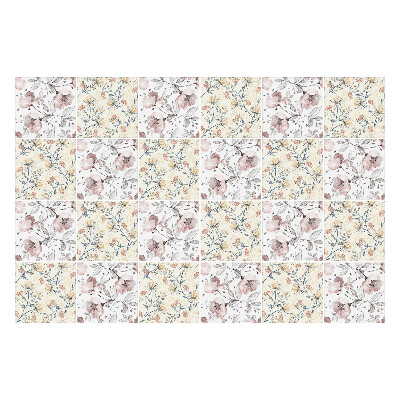 Samolepka na dlaždice Květinový motiv s větvičkami