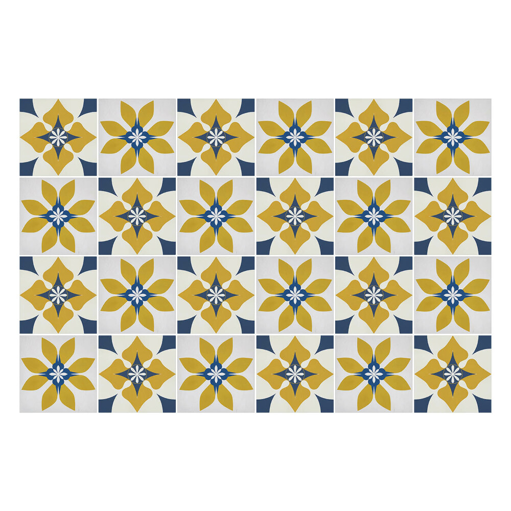 Nálepka na dlaždice Květinové motivy v aranžmá