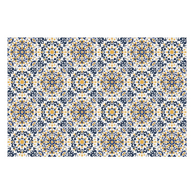 Samolepka na dlaždice Květinové mandaly v mřížce