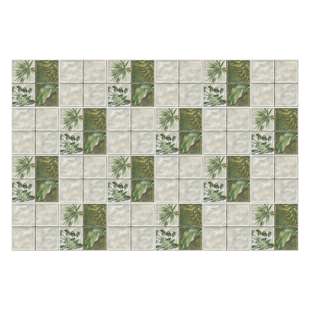 Nálepka na dlaždice Listy v dlaždicovém uspořádání