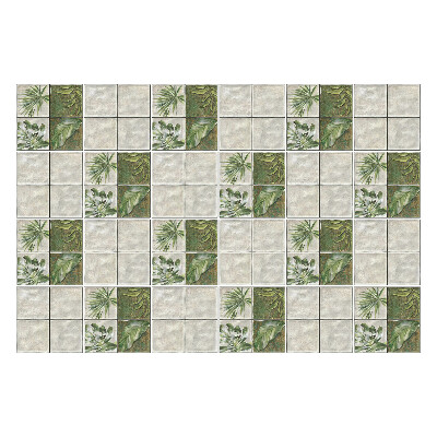 Nálepka na dlaždice Listy v dlaždicovém uspořádání