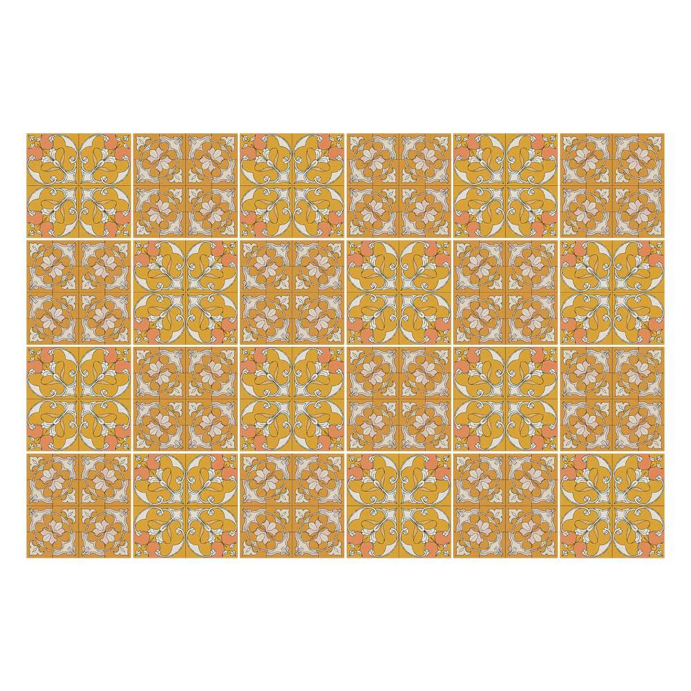 Nálepka na dlaždice Květinové motivy v rámech