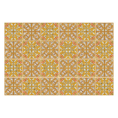 Nálepka na dlaždice Květinové motivy v rámech