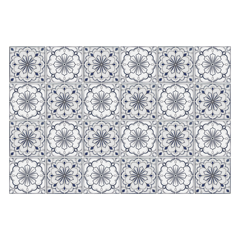 Nálepka na dlaždice Květinové ozdoby v mozaice