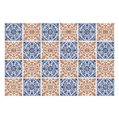 Samolepka na dlaždice Květinové ozdoby v síťovině