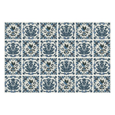 Nálepka na dlaždice Přírodní květiny a ptáci