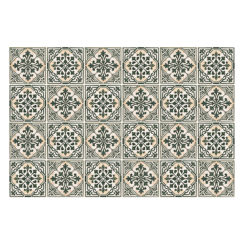 Nálepka na dlaždice Květinové ozdoby v síťovině