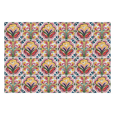 Samolepka na dlaždice Pastelové květinové motivy