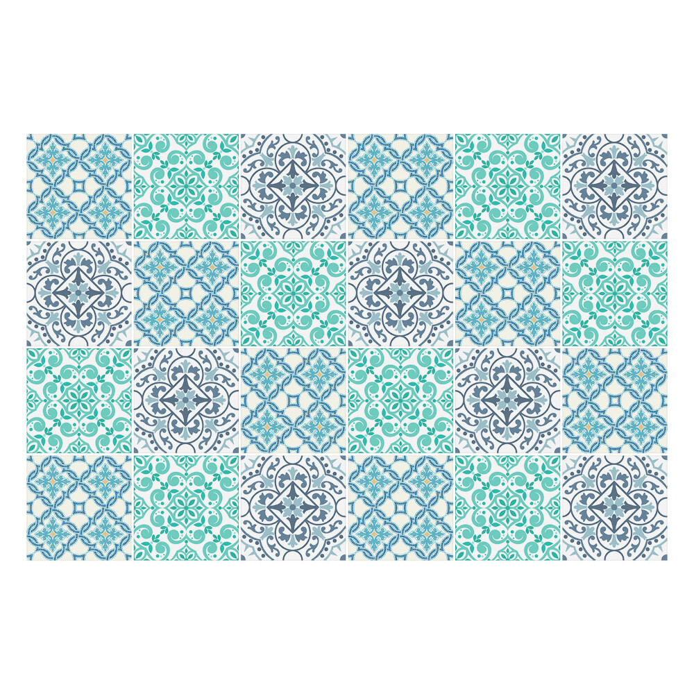 Nálepka na dlaždice Propletené květinové ornamenty