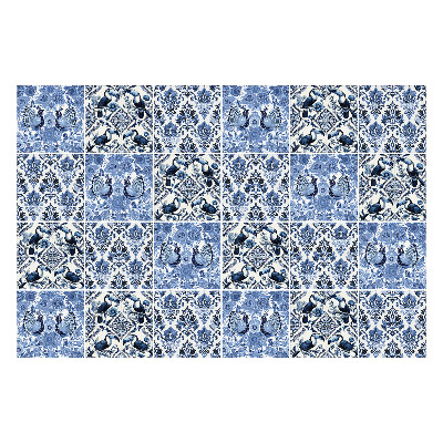 Samolepka na dlaždice Motiv květin a ptáků