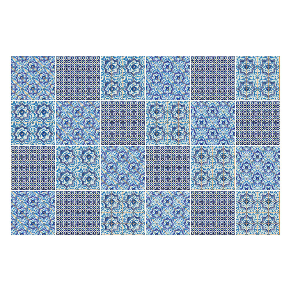 Nálepka na dlaždice Malé modré ozdoby