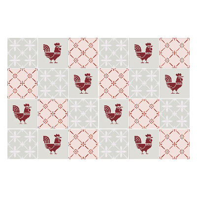 Samolepka na dlaždice Kostkované lišky