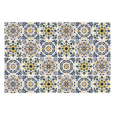 Nálepka na dlaždice Geometrické květy a listy