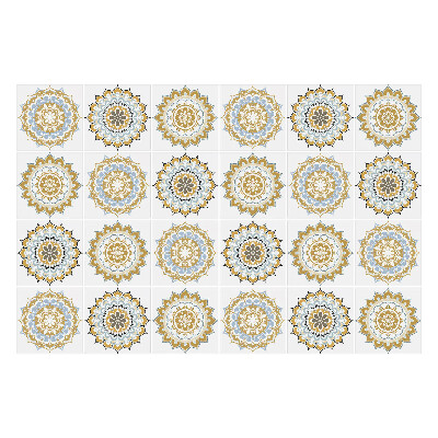 Nálepka na dlaždice Květinové různé mandaly