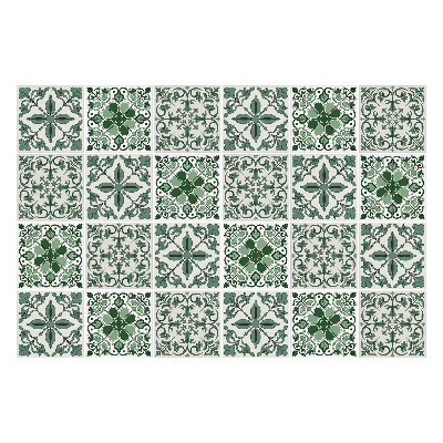 Samolepka na dlaždice Vzorované zelené dlaždice
