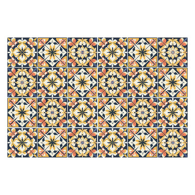 Samolepka na dlaždice Vzorovaná retro mozaika