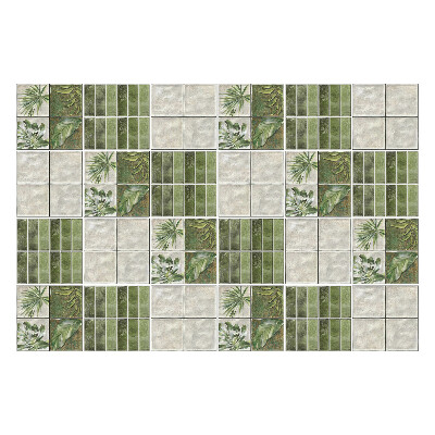 Samolepka na dlaždice Rostlinné motivy v mozaice