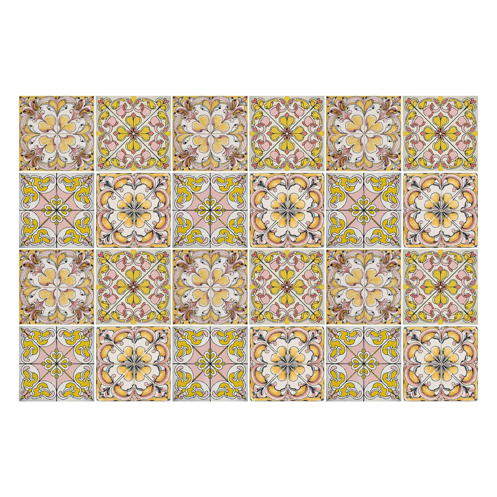 Samolepka na dlaždice Starožitné pastelové dlaždice