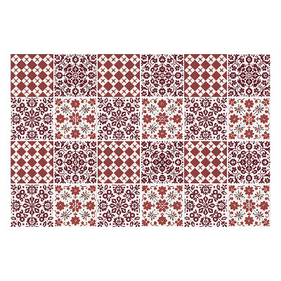 Nálepka na dlaždice Květinové a geometrické motivy