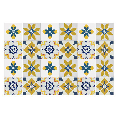 Nálepka na dlaždice Pastelové květinové motivy