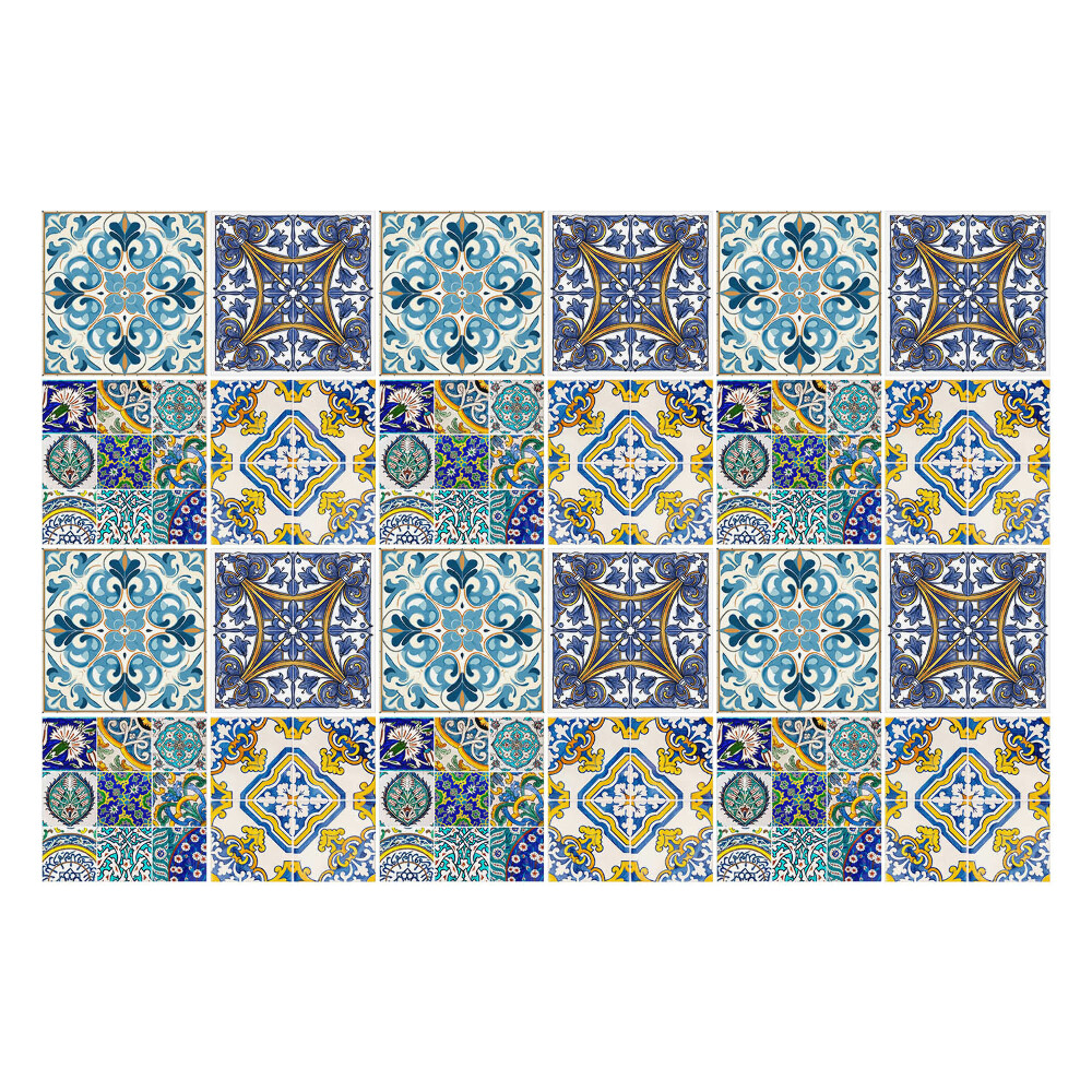 Nálepka na dlaždice Retro složení dlaždic