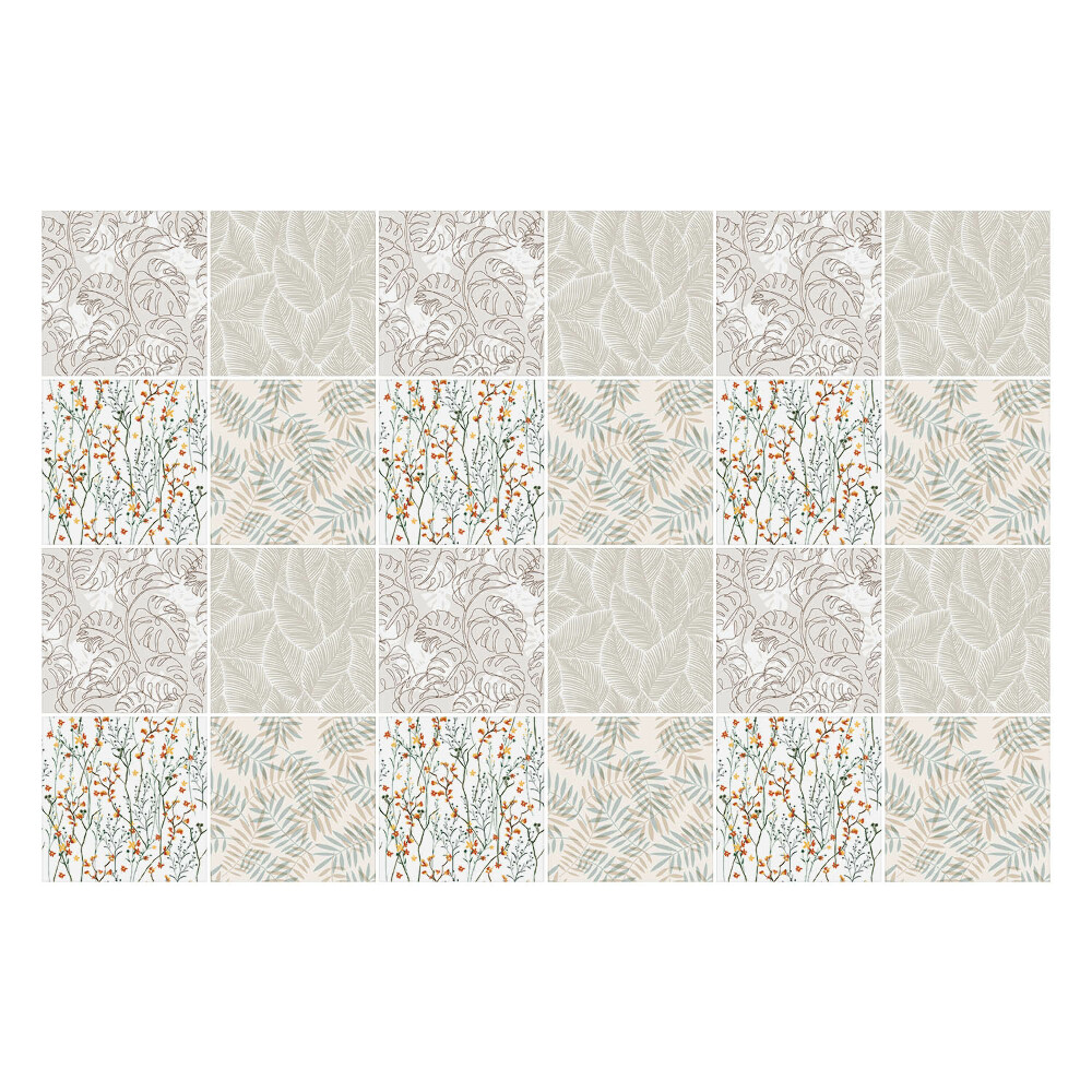 Nálepka na dlaždice Motivy rostlinných listů