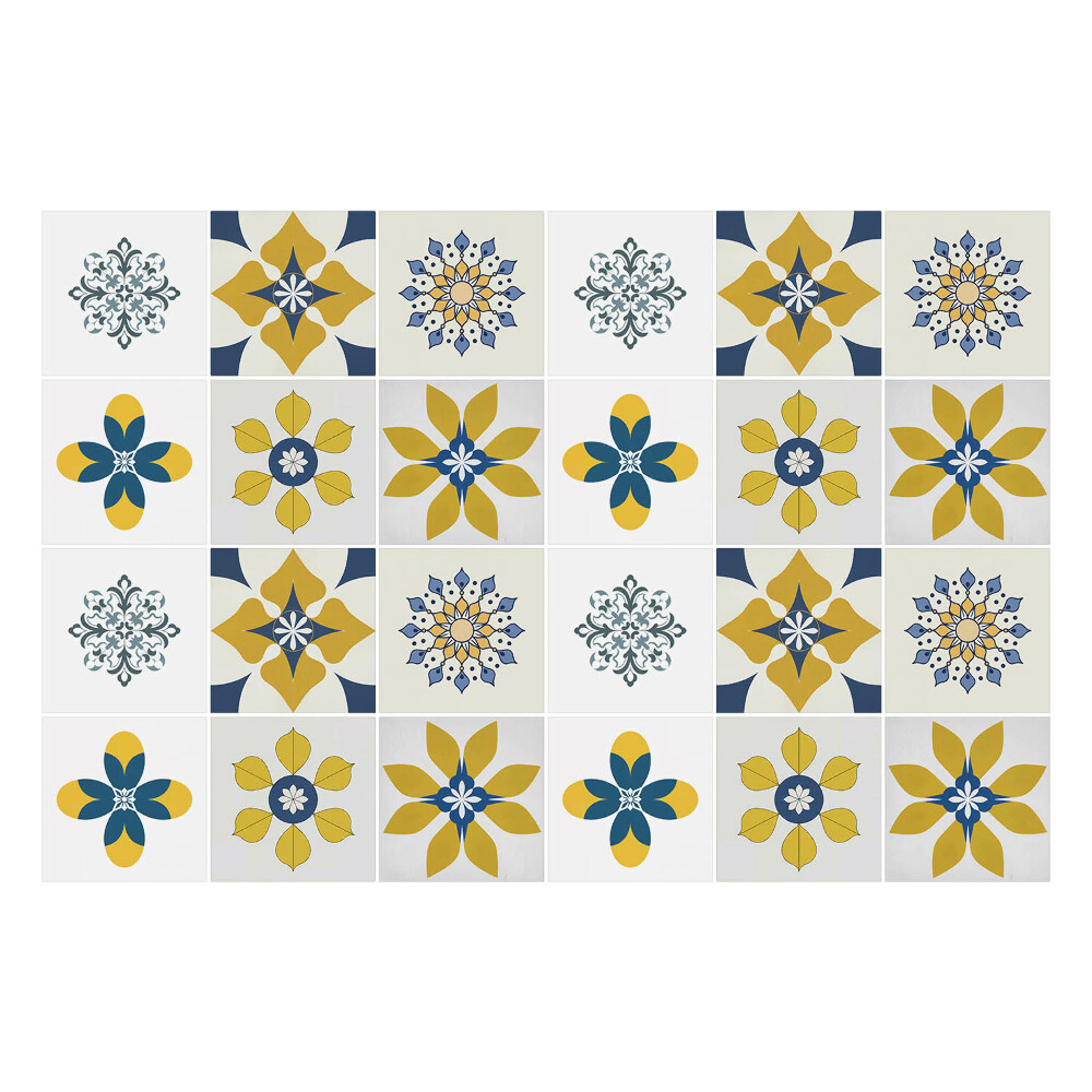 Nálepka na dlaždice Sada mandal a květin