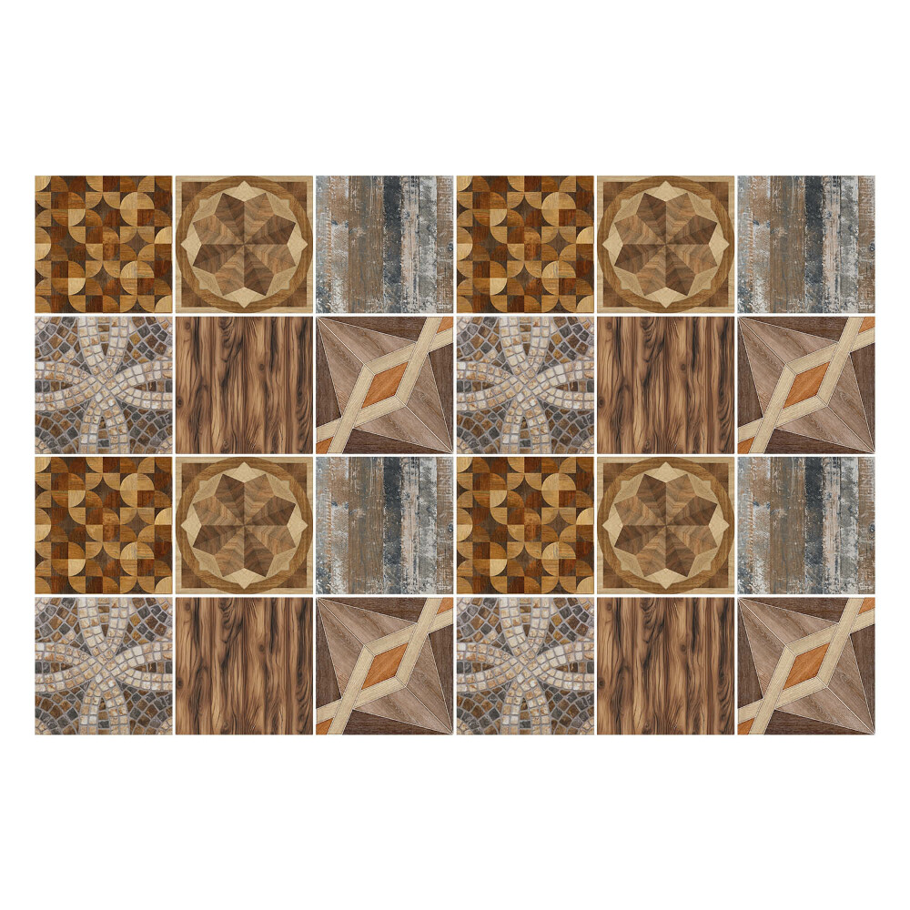 Samolepka na dlaždice Dřevěná mozaika