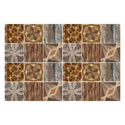 Samolepka na dlaždice Dřevěná mozaika