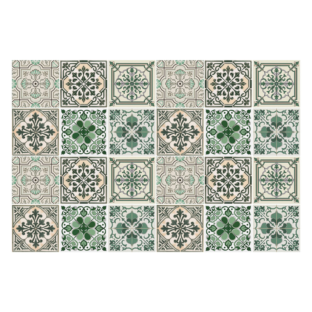 Nálepka na dlaždice Elegantní květinové ozdoby