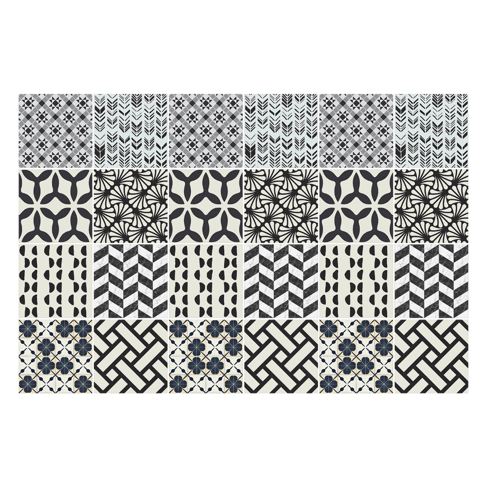 Samolepka na dlaždice Iluze geometrického motivu