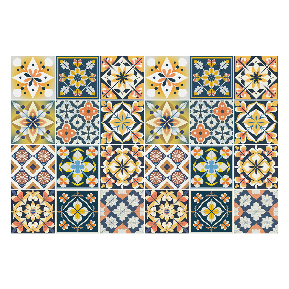 Samolepka na dlaždice Květinové motivy v aranžmá