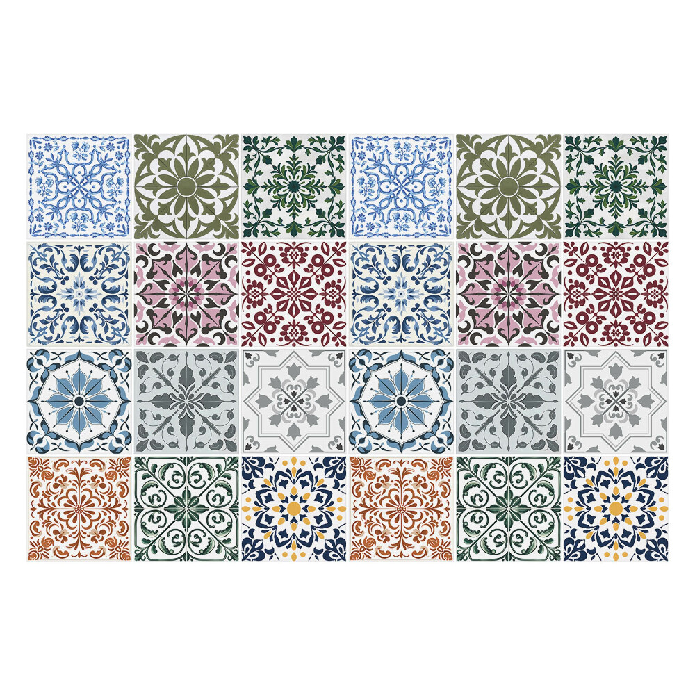 Nálepka na dlaždice Barevné složení dlaždic