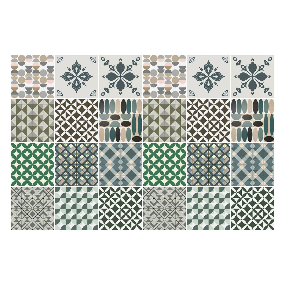 Nálepka na dlaždice Geometrické různé motivy