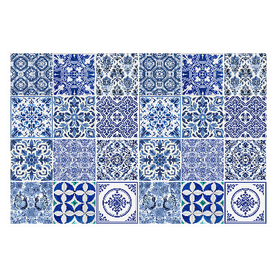 Nálepka na dlaždice Květinové a geometrické motivy